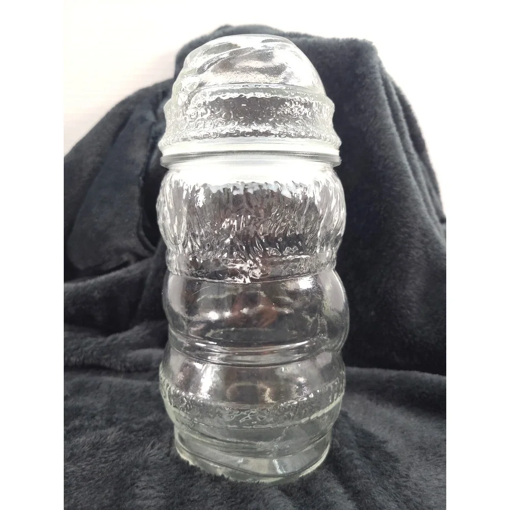 Anchor Hocking Santa Claus Sealed Jar Canister Clear Glass‎ Apothecary 8